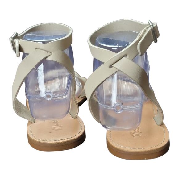Madewell Boardwalk‎ Tan Leather Ankle Strap Flat Strappy Sandads Women's 7.5 US - Picture 3 of 10